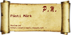 Pásti Márk névjegykártya